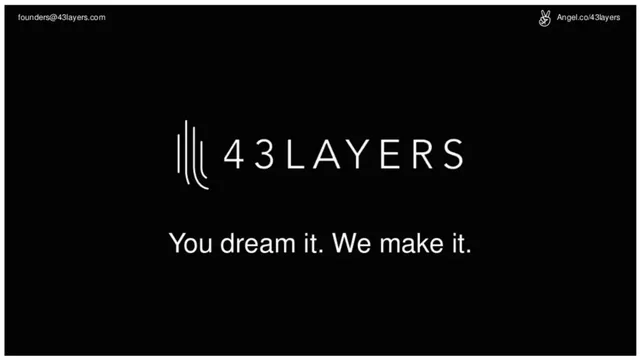 43 Layers pitch deck cover