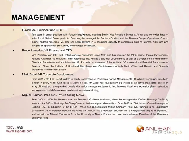 Team slide 4 from Andean American Gold