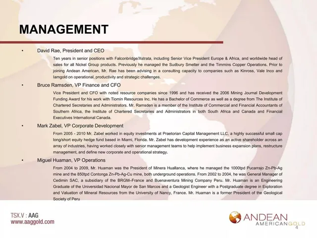 Team slide 4 from Andean American Gold