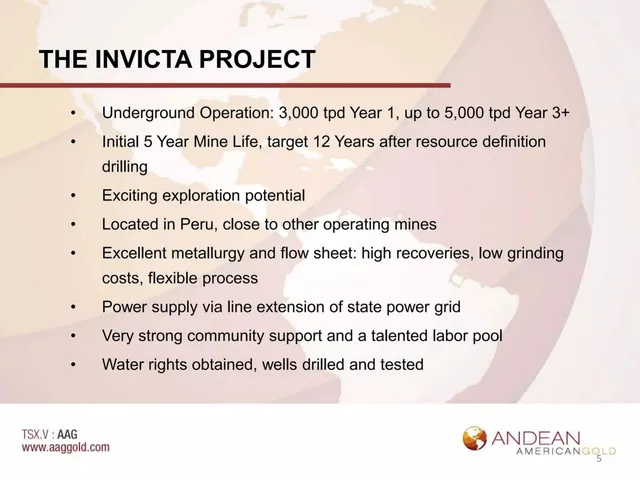 Company overview slide 5 from Andean American Gold