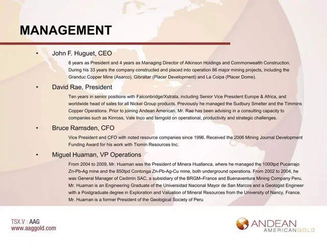 Team slide 4 from Andean American Gold