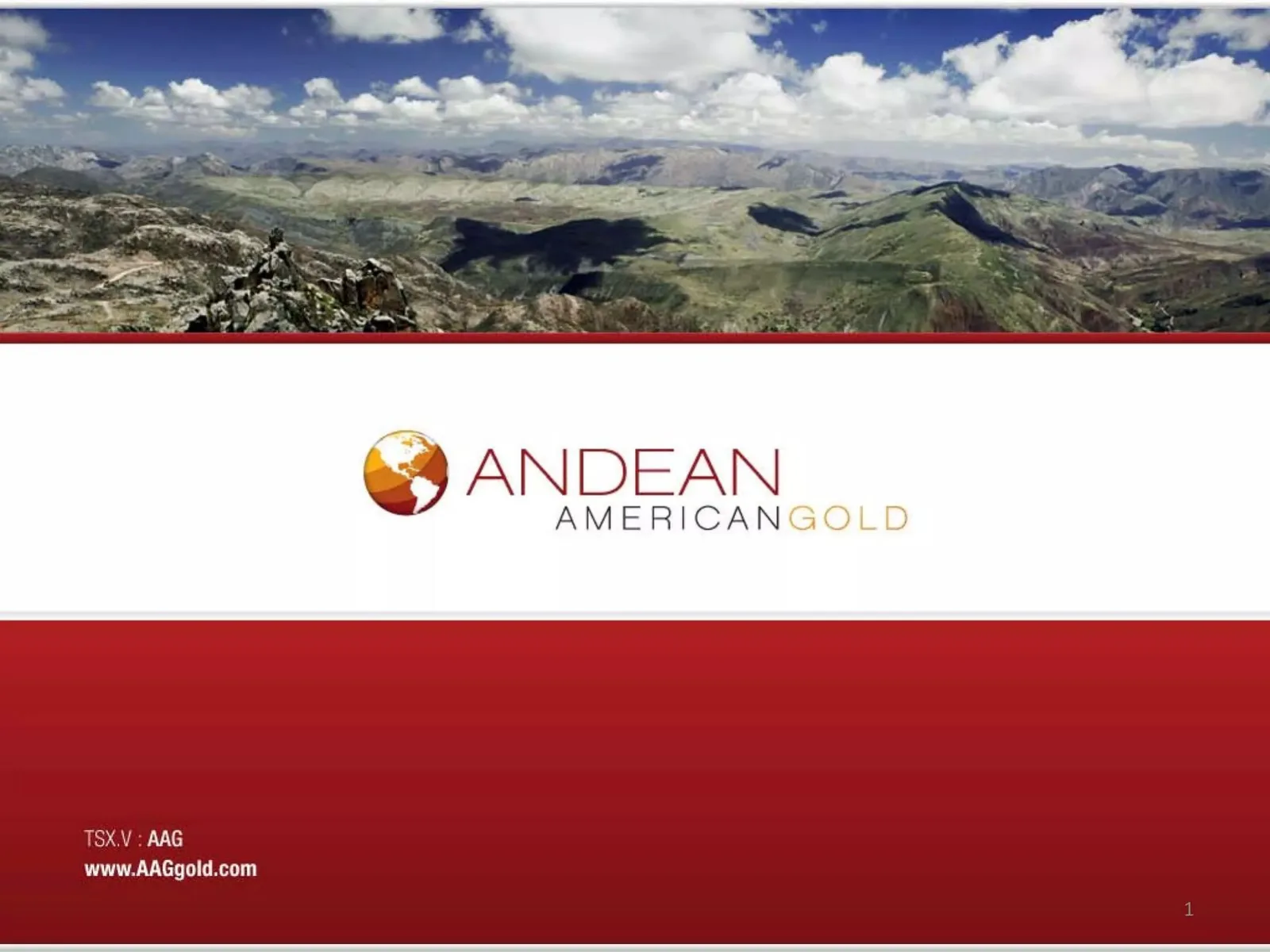 Andean American Gold pitch deck slide
