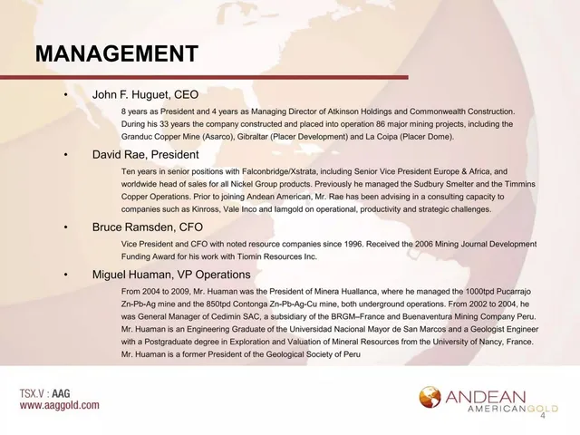 Team slide 4 from Andean American Gold