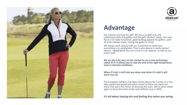 Product / solution slide 6 from Abacus Sportswear US