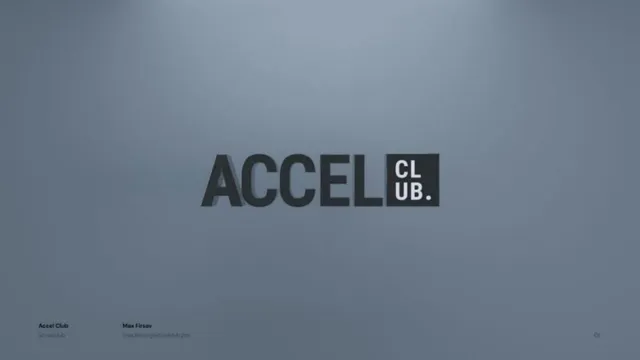 Accel Club pitch deck cover