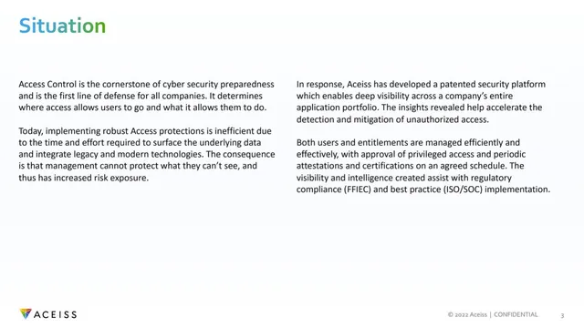 Product / solution slide 3 from Aceiss