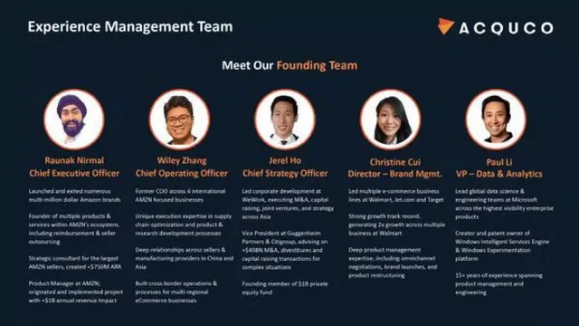 Team slide 9 from Acquco