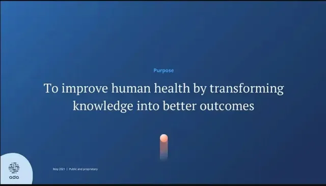 Vision slide 2 from Ada Health