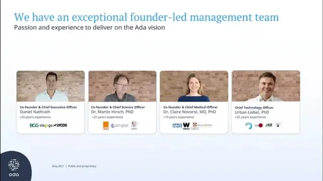 Team slide 10 from Ada Health