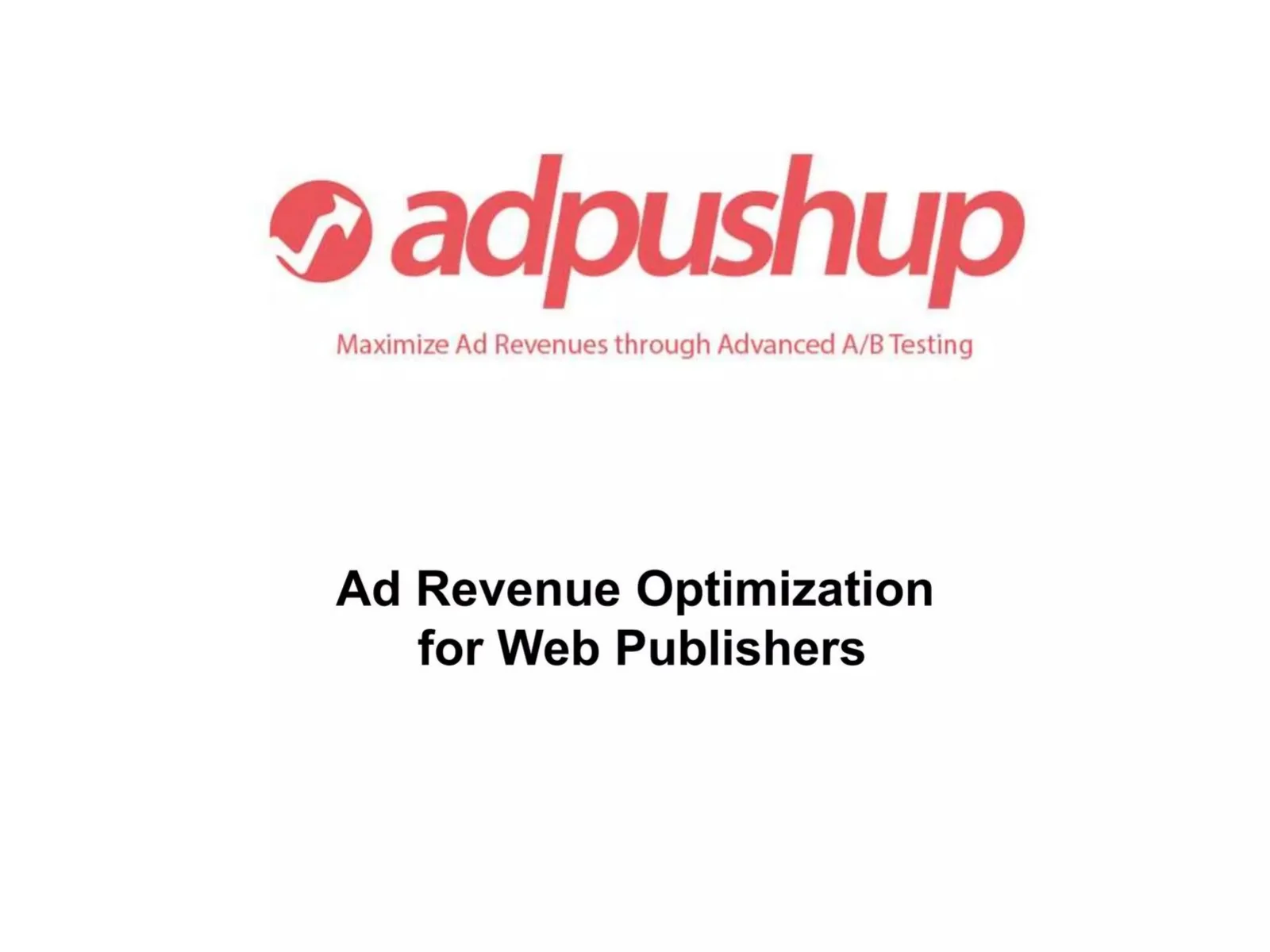 AdPushup pitch deck slide