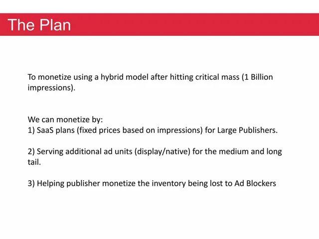 Business model / revenue streams slide 9 from AdPushup