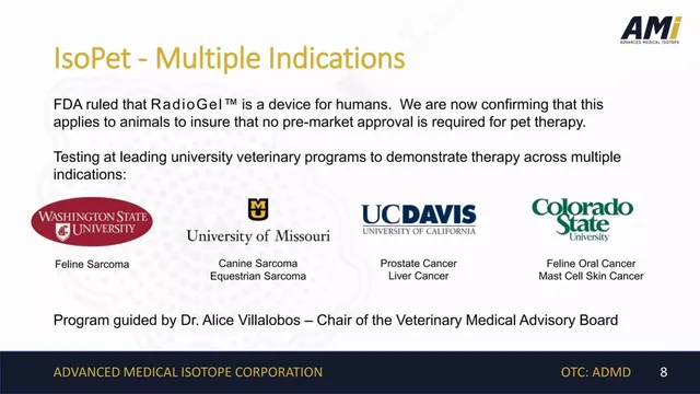 Traction slide 8 from Advanced Medical Isotope Corp.