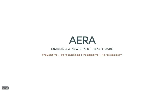 AERA Health pitch deck cover