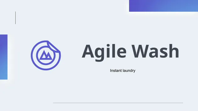 Agile Wash pitch deck cover