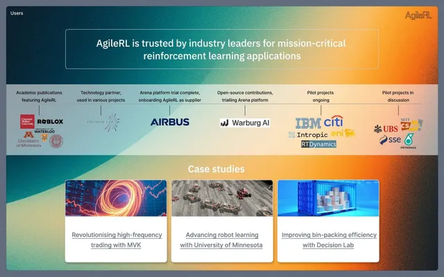Traction slide 7 from AgileRL