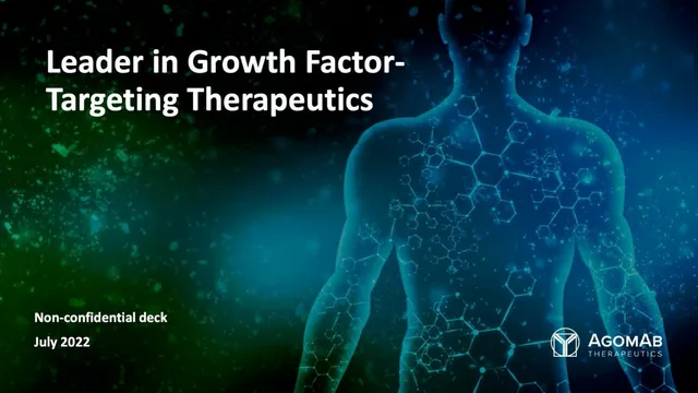 AgomAb Therapeutics pitch deck cover