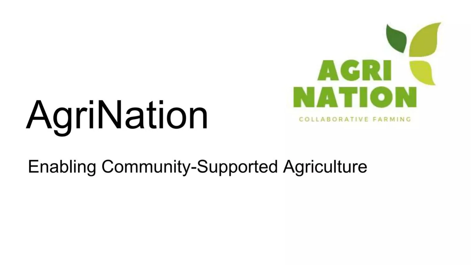 AgriNation pitch deck slide
