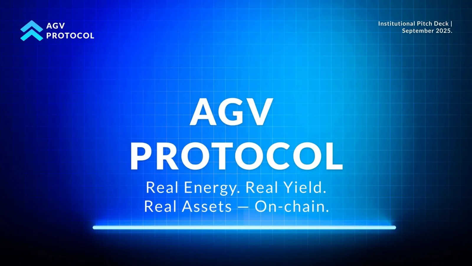 AGV PROTOCOL pitch deck slide