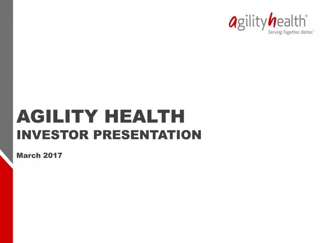Agility Health pitch deck cover