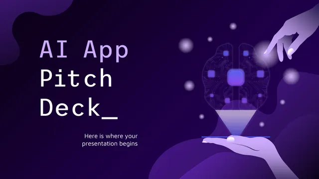 AI App pitch deck cover