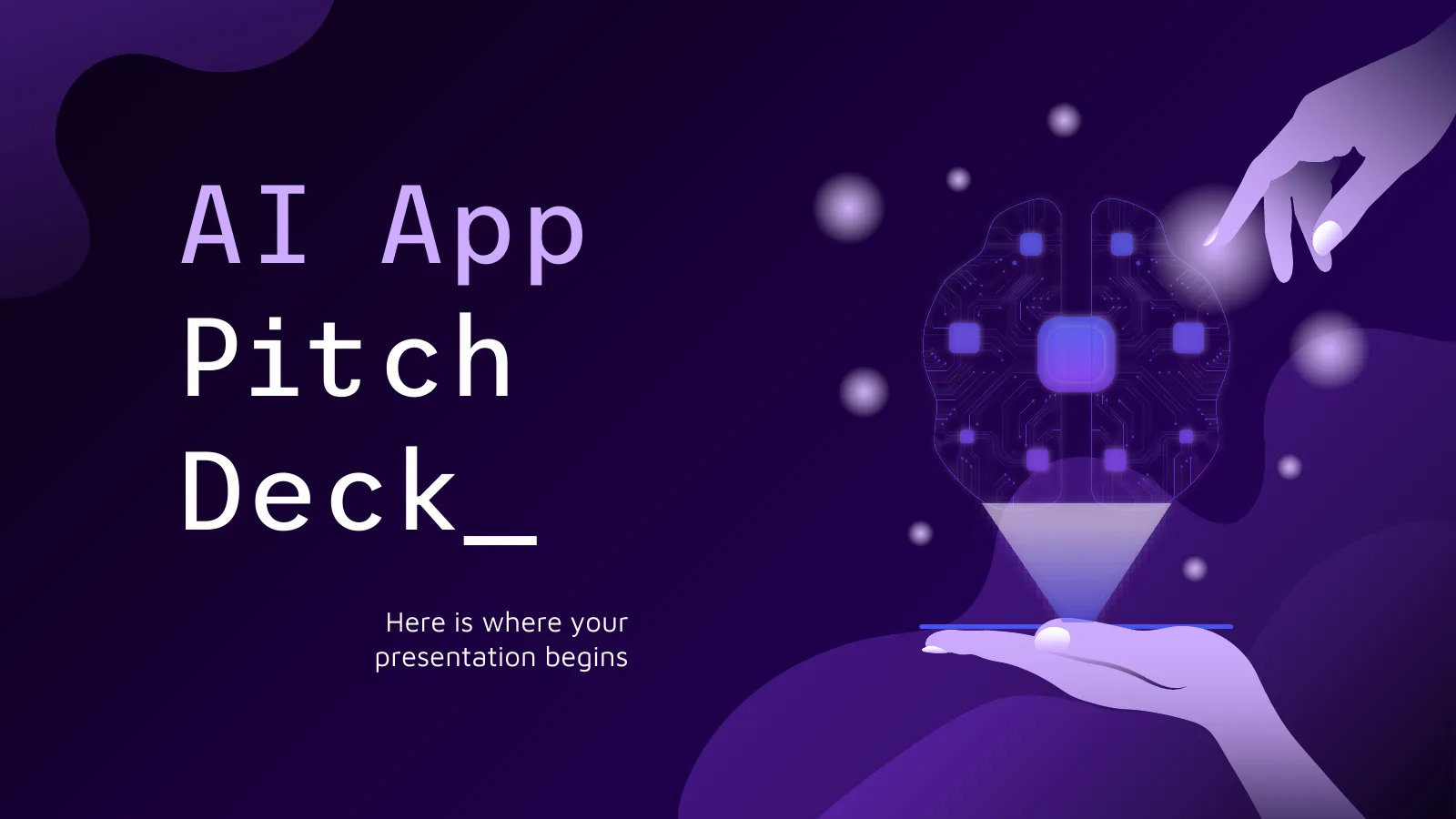 AI App pitch deck slide