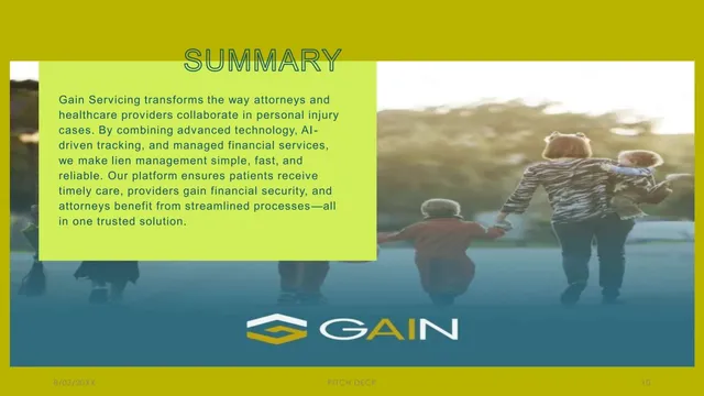 Product / solution slide 10 from Gain Servicing
