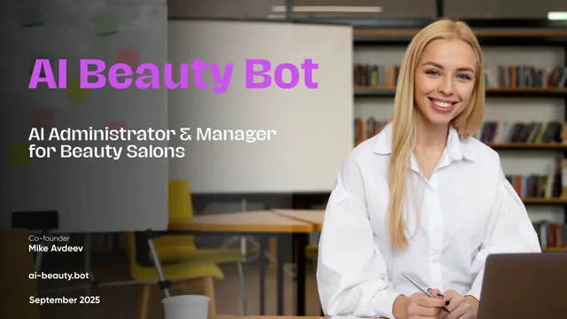 AI Beauty Bot pitch deck cover
