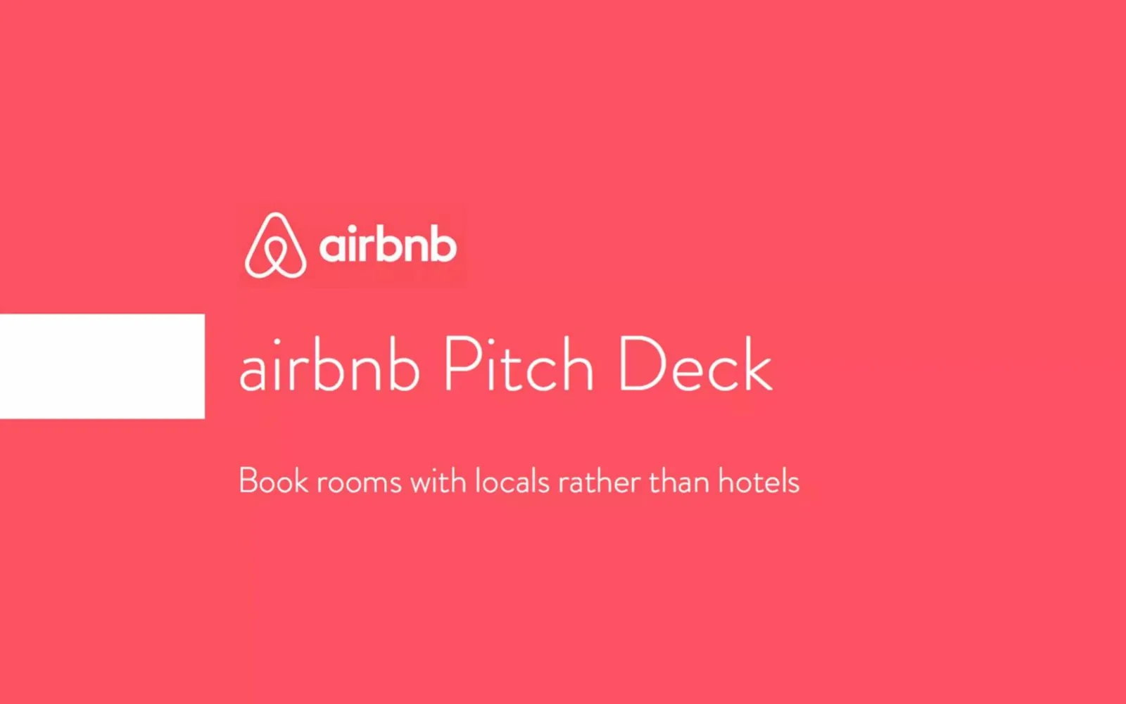Airbnb pitch deck slide
