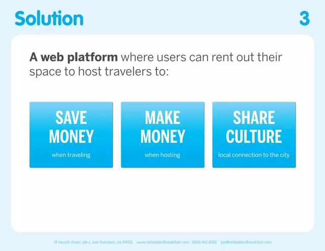 Product / solution slide 3 from Airbnb