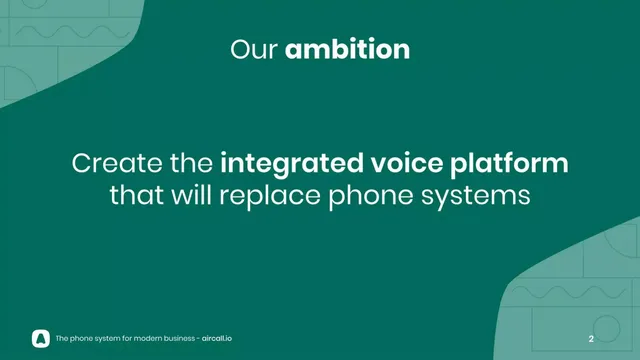 Vision slide 2 from Aircall