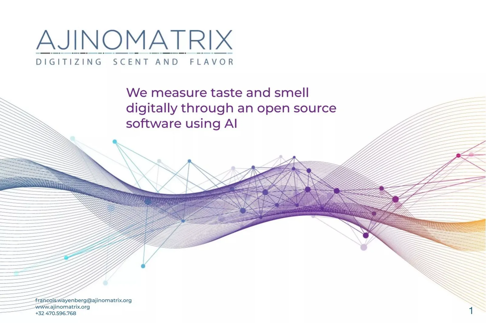 Ajinomatrix pitch deck slide