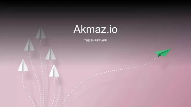 Akmazio Thrift pitch deck cover