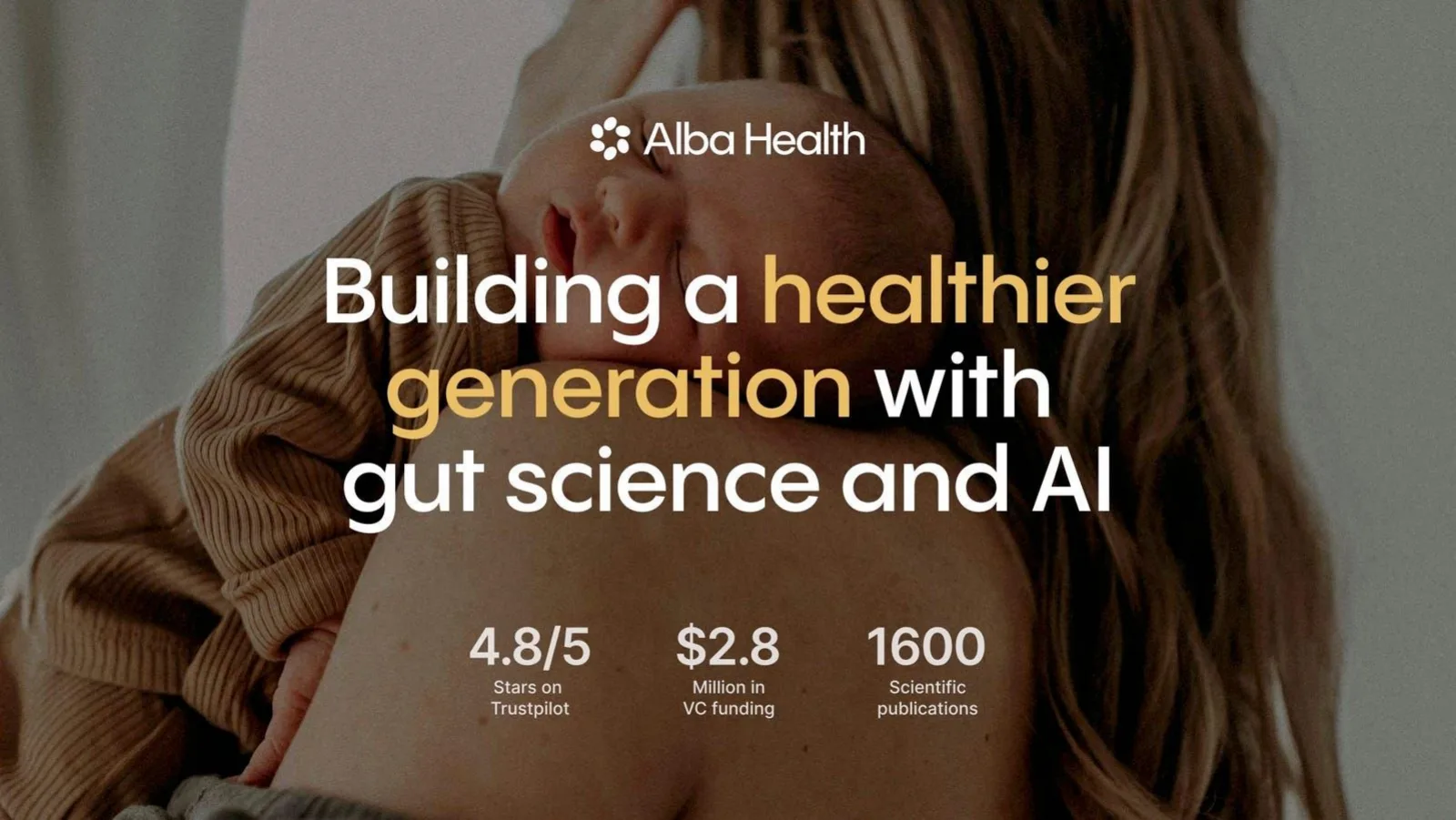 Alba Health pitch deck slide
