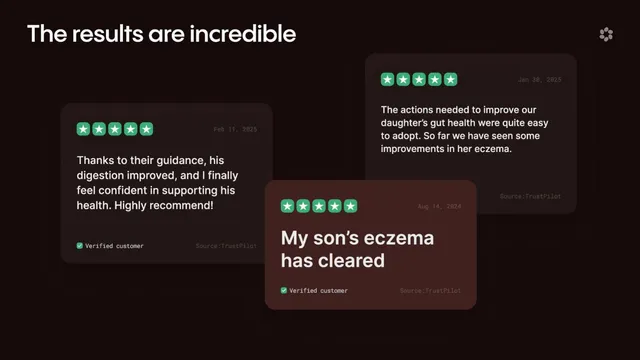 Reviews / testimonials / feedback slide 8 from Alba Health