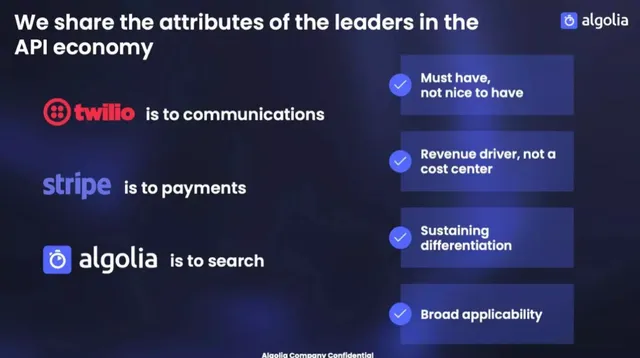 Competitors slide 7 from Algolia