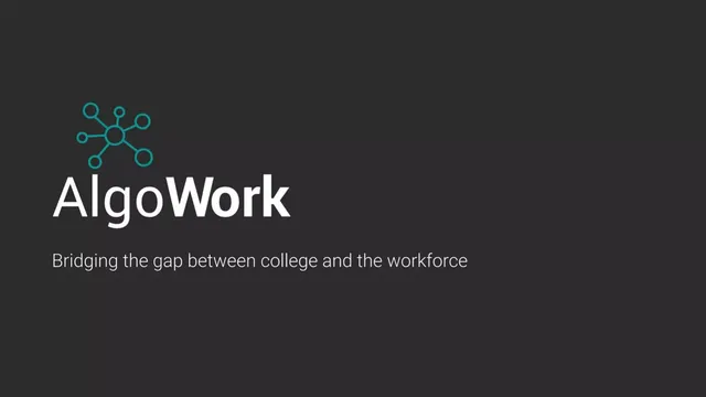 Algowork pitch deck cover