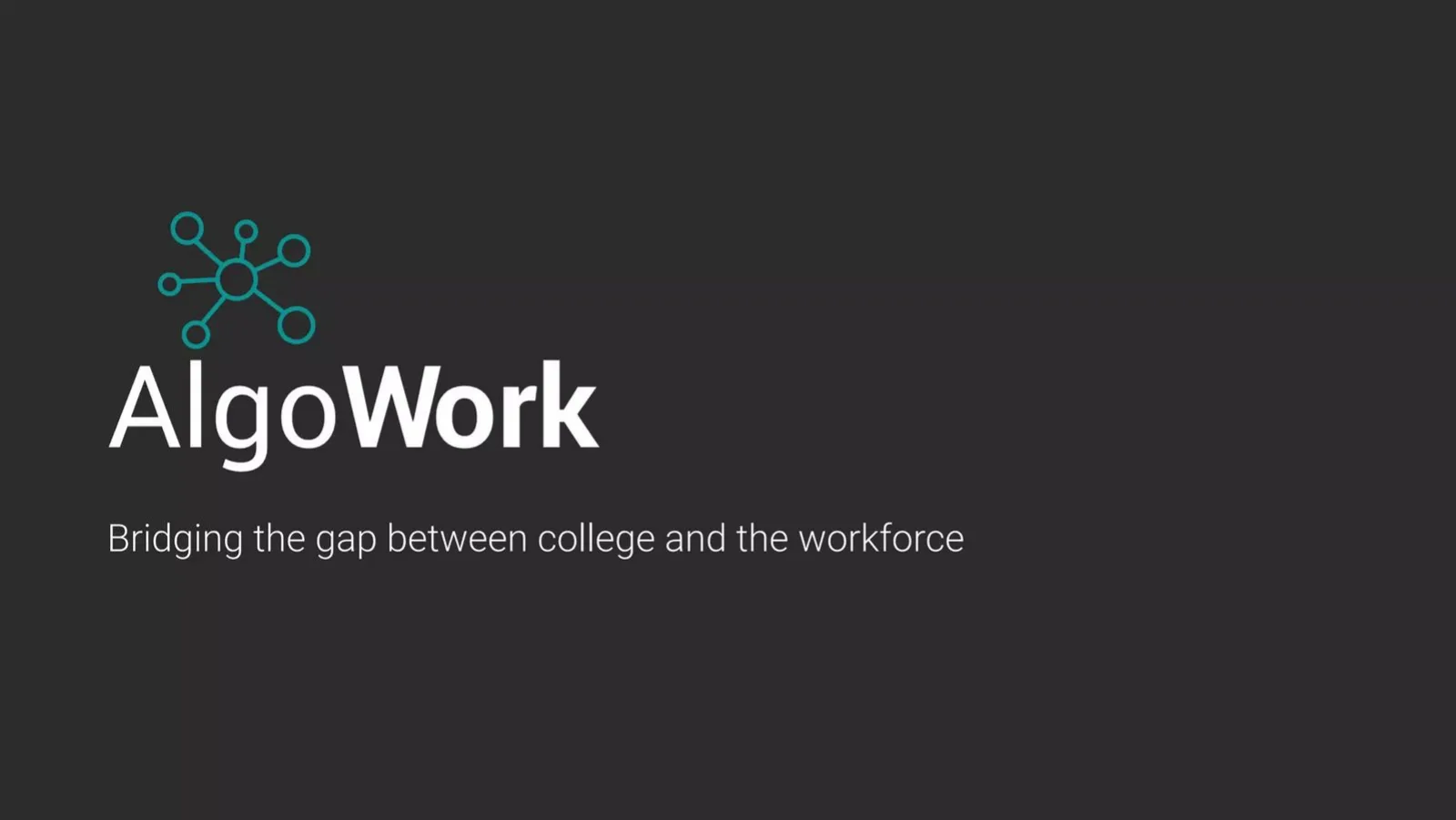 Algowork pitch deck slide