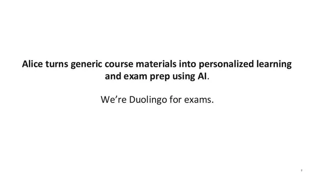 Product / solution slide 2 from Alice.Tech