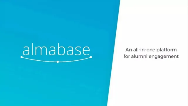 Almabase pitch deck cover