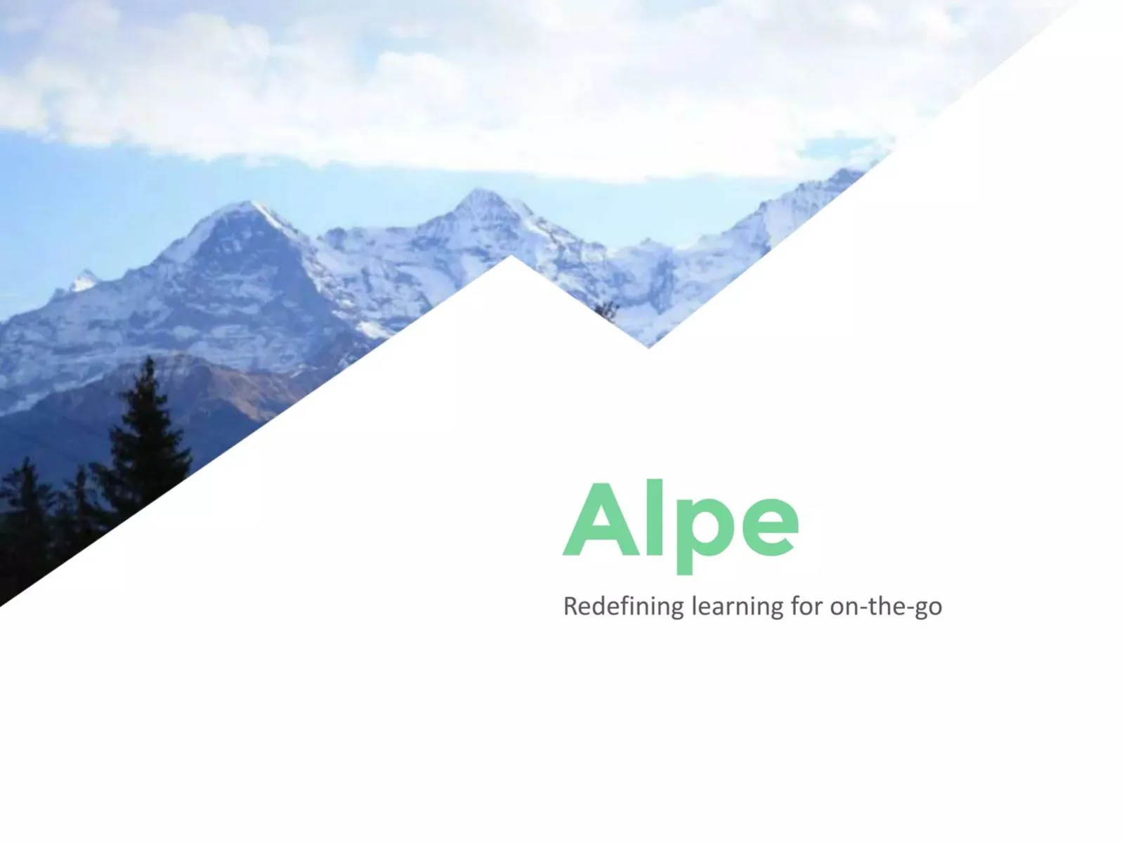 Alpe pitch deck slide