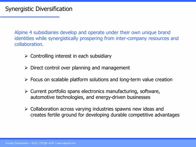 Company overview slide 4 from Alpine 4 Technologies