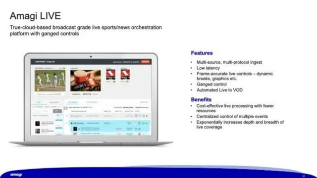 Product / solution slide 9 from Amagi
