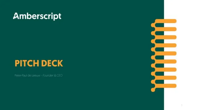 Amberscript pitch deck cover