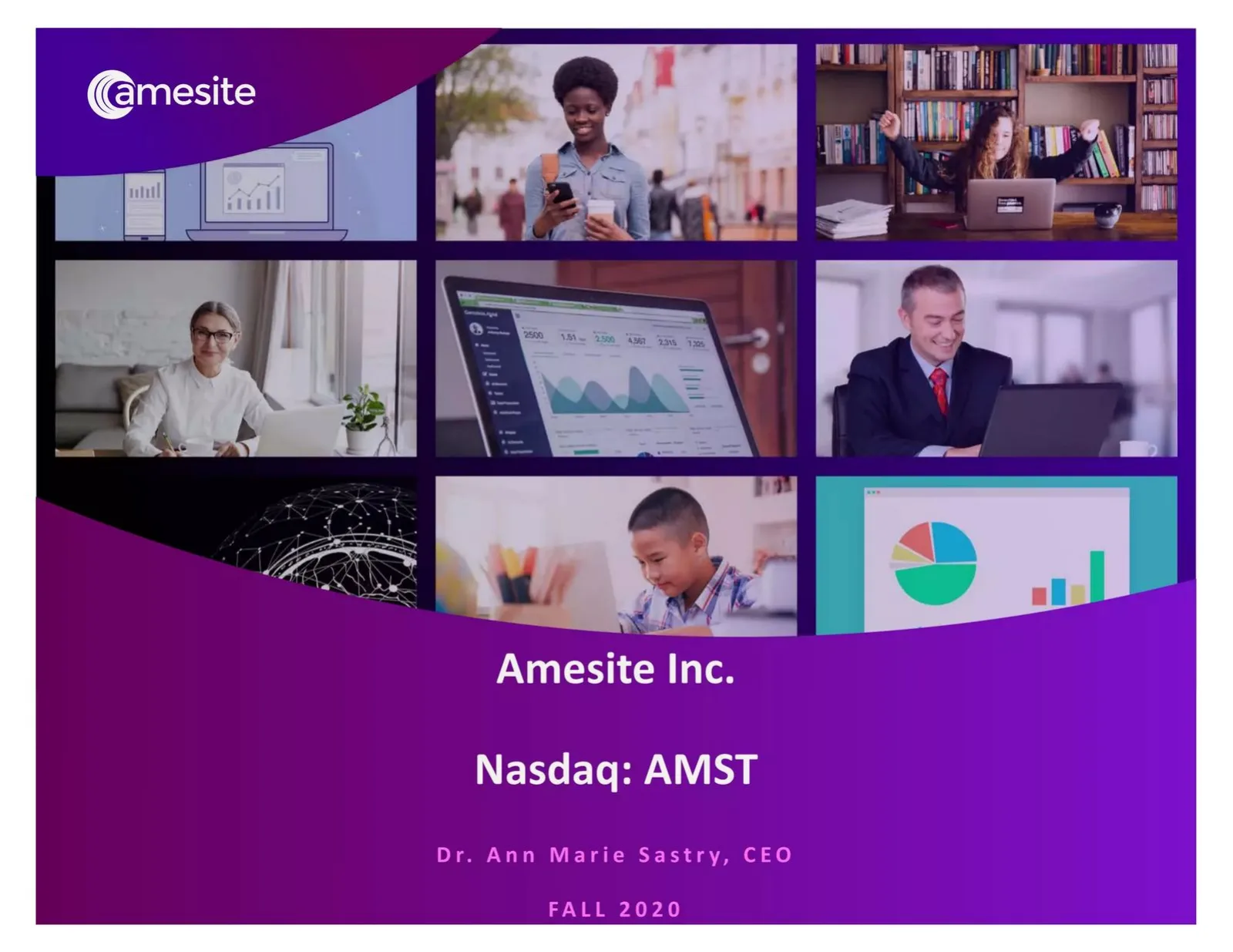 Amesite Inc. pitch deck slide