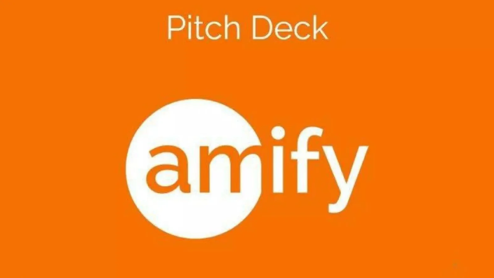 Amify pitch deck slide