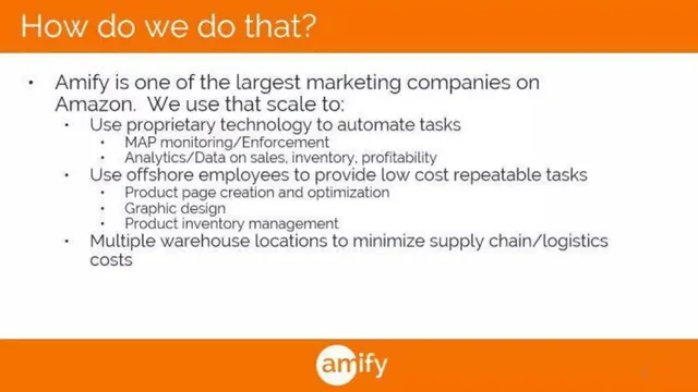 Product / solution slide 5 from Amify