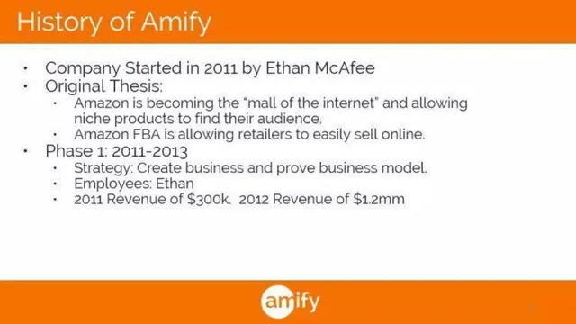Company overview slide 9 from Amify