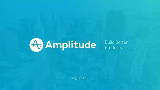 Amplitude pitch deck cover