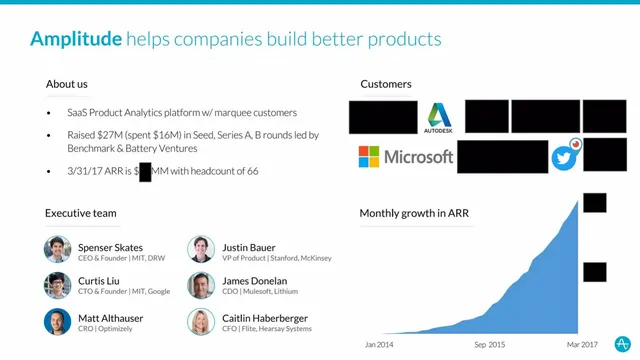 Company overview slide 2 from Amplitude