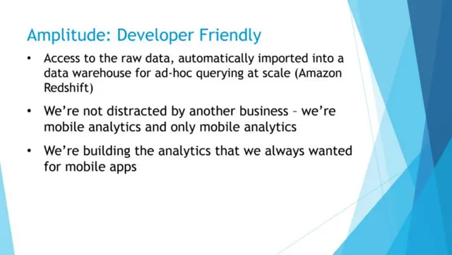 Product / solution slide 6 from Amplitude